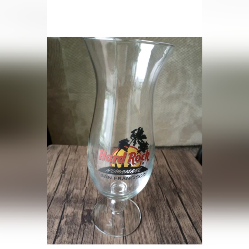 Hard Rock Cafe SAN FRANCISCO Hurricane Tall Glass 9 1/4" Tall Collector